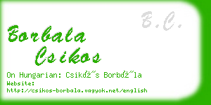 borbala csikos business card